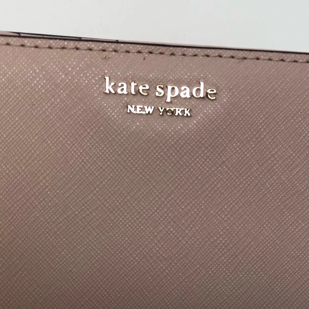 kate spade Dusty Pink Saffiano Zip Wallet